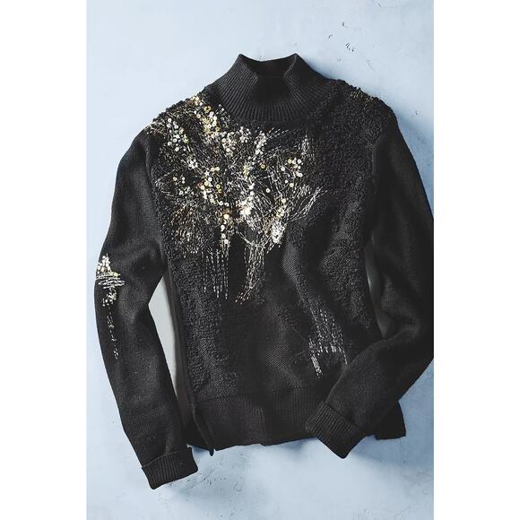 Knitted & Knotted Anthropologie Beaded Fete Sweater - Picture 1 of 7